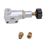Chassis Ford Racing Brake Proportioning Valves, Brake Proportioning Valve, Knob Adjustment, 1/8 in. NPT, Single Inlet/Outlet, Aluminum, Natural, Each