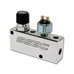 SSBC Brakes (2) Stainless Steel Brakes Brake Proportioning Valves, Brake Proportioning Valve, Knob Adjustment, 1/ 8 in. NPT, Dual Inlets/ Outlets, Aluminum, Polished, Each