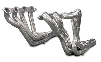 Dynatech Stock Clip Headers, Headers, Full-Length, 2.125 in. Steel, Ceramic Coated, Chevy, Camaro/ Nova, Tall Deck, Big Block, Pair