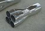 Dynatech High Velocity Merge Collectors, Header Collector, Mild Steel, Slip-On, 2 1/ 8 in. Primary Tube Diameter, 3.50 in. Collector Diameter, Each