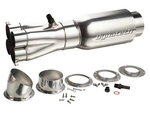 Dynatech Quick-Tune Collector Mufflers, Collector Muffler, Stainless Steel, Ceramic Coated, 4 Into 1, 2.25 in. Inlets/ 4 in. Outlet, 19 in. Long, Each