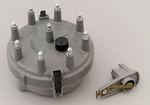 (2) Ford Racing Distributor Caps and Rotors, Cap and Rotor, Gray, Male/ HEI, Aluminum Terminals, Clamp-Down, Ford/ Lincoln/ Mercury, Kit M-12106-B302