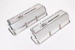 Ford Racing Aluminum Valve Covers, Valve Covers, Tall, Cast Aluminum, Polished, Ford Racing Logo, Ford Cleveland/ Modified, Pair