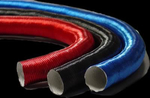 Thermo-Tec Thermo-Flex Aluminum Heat Shield Sleeves, Heat Barrier Shield, Thermo-Flex, Wires/ Hoses, Blue, Slide-over, 1 in. I.D. x 36 in., Each