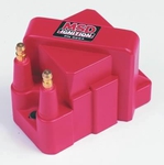 MSD Blaster OEM Replacement Coils, Ignition Coil, DIS Performance Replacement, E-Core, Square, Epoxy, Red, 40,000 V, GM, Each