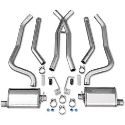 Dynatech MuscleMaxx Exhaust Systems, Exhaust System, Header-Back, Stainless Steel, Natural, Chevy, Nova 1970-72, V8, Kit