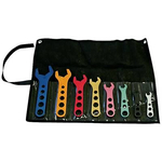 Pro-Form Tools AN Wrench Kit, 8-Piece, Aluminum, Anodized, -3 AN through -20 AN, Storage Pouch, Kit 66978