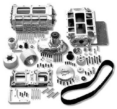 6-71 Supercharger kit 8mm drive polished small block chevy
