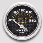 AutoMeter Auto Meter Carbon Fiber Ultra-Lite Analog Gauges, Carbon Fiber, Water Temperature, 100-250 Degrees F, 2 1/ 16 in., Analog, Electrical, Each