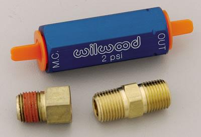 Wilwood Residual Pressure Valves, Residual Pressure Valve, Blue Anodized, 2 psi, Disc Brakes, 1/ 8 in. NPT Female Inlet/ Outlet, Each