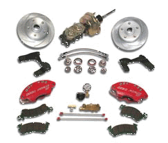 Stainless Steel Brakes Front Drum to Disc Brake Conversion Kits, Disc Brakes, Front, 11.25 in. Diameter Rotors, 4-Piston Calipers, Chrysler/ Dodge/ Plymouth, Kit