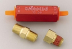 Wilwood Residual Pressure Valves, Residual Pressure Valve, Red Anodized, 10 psi, Drum Brakes, 1/ 8 in. NPT Female Inlet/ Outlet, Each