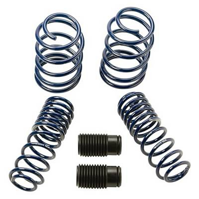 Ford Racing Lowering Spring Kits, Lowering Springs, Front and Rear, Blue Powdercoated, Ford, Mustang GT, Set of 4
