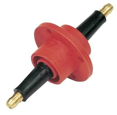 MSD Firewall Feed-Thrus, Firewall Feed-Thru, Rynite, Red/ Black, Male HEI Post, 1.0 in. Hole Required, Each