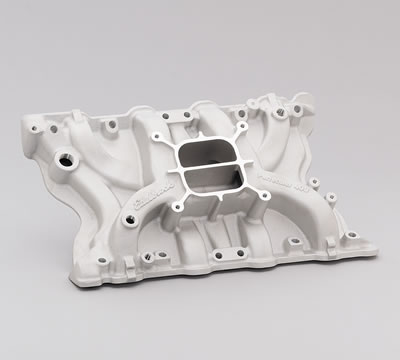 (7) Edelbrock Performer Intake Manifolds, Intake Manifold, Performer, Dual Plane, Aluminum, Natural, Square Bore, Ford, 351M/ 400, Each