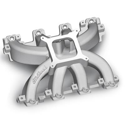 Edelbrock Super Victor EFI Intake Manifolds, Intake Manifold, Super Victor EFI, Single Plane, Aluminum, Natural, Chevy, 4.8/ 5.3/ 5.7/ 6.0L, Each