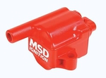 MSD Ignition MSD MSC II Coil Packs, Ignition Coil, MSC II Coil Pack, Square, Epoxy, Red, GM, Truck/ SUV, Each