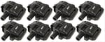 MSD LS1/LS6 Blaster Coil Packs, Ignition Coils, Blaster, Epoxy Core, Square, Black, Set of 8