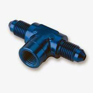 -3AN Male with 1/8" NPT Female Port, Pressure Gauge T-Fitting 