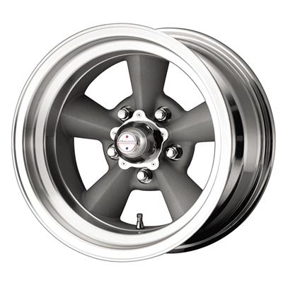 American Racing 3095765 - American Racing TTO Wheels, Wheel, Torq-Thrust, Aluminum, Polished/Gray, 15 in. x 7 in., 5 x 4.5 in. Bolt Circle,3.75 in.Backspace,Each