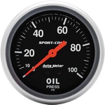 2 5/8" Sport Comp 100 psi Mechanical Oil Pressure Gauge