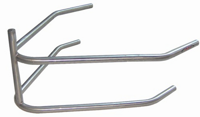 Sprint Car Rear Bumper With Post No Diagonal Brace. Polished Stainless Steel. Lightweight.